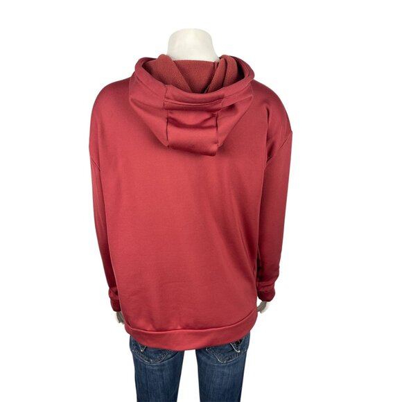 Nike Womens Small Hoodie Sweatshirt Pockets Hooded Red - Picture 3 of 8